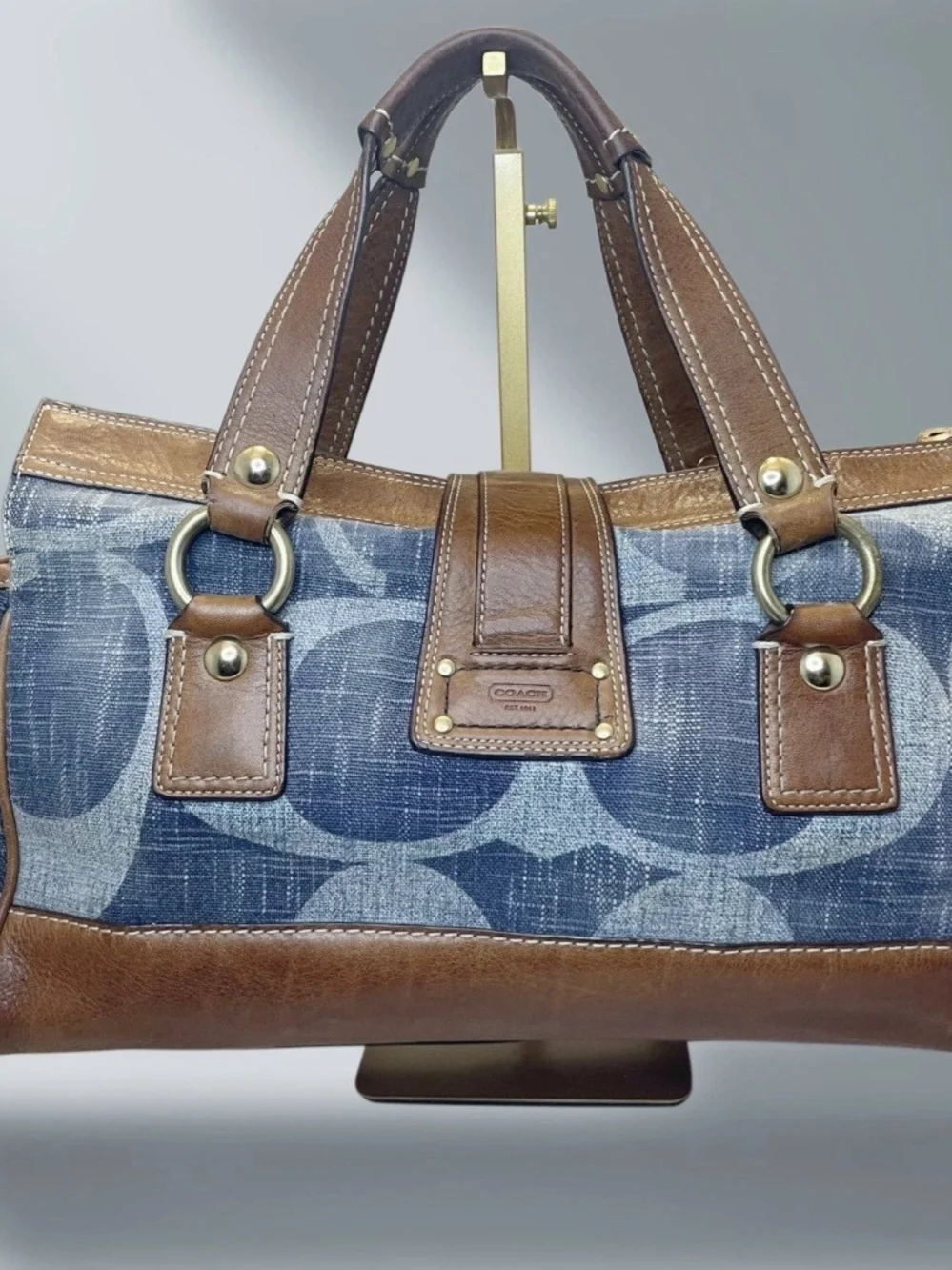 Coach Denim Mandy Legacy Handbag